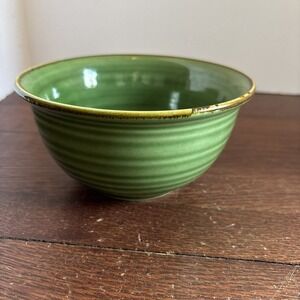 Jaclyn Smith Today Series Green Pattern Salad Ice Cream Cereal Serving  Bowl